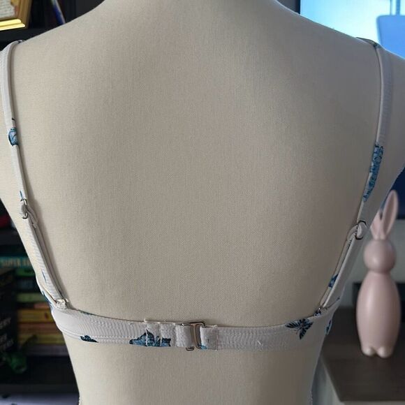 Xhilaration Size medium white and blue butterfly print bikini top - Picture 5 of 5